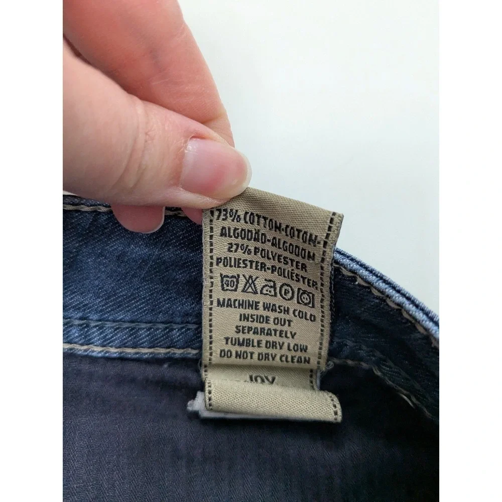 DL1961 Womens Joy Super High Rise Flare Jeans sz 28 Dark Wash Blue 4 Way Stretch - Picture 14 of 16